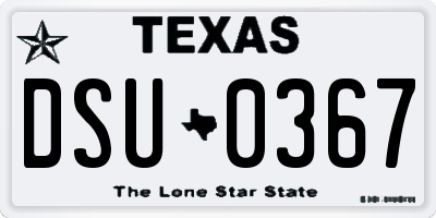 TX license plate DSU0367