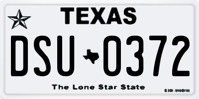 TX license plate DSU0372