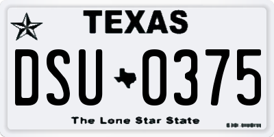 TX license plate DSU0375