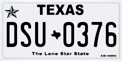 TX license plate DSU0376
