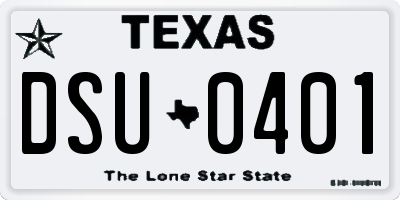 TX license plate DSU0401