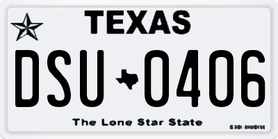 TX license plate DSU0406