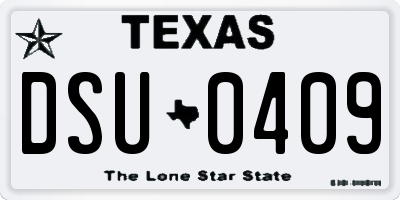 TX license plate DSU0409