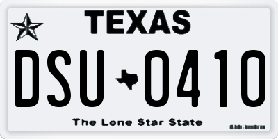TX license plate DSU0410