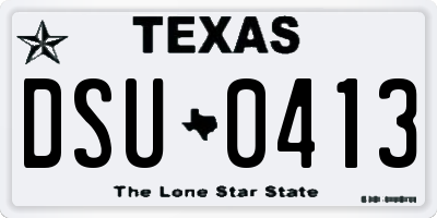 TX license plate DSU0413