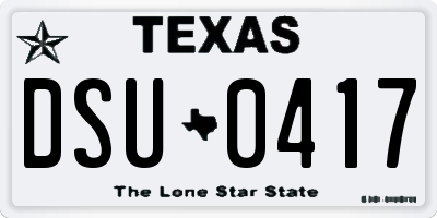 TX license plate DSU0417