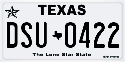 TX license plate DSU0422