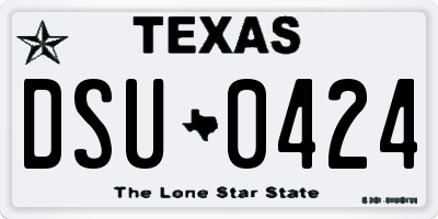 TX license plate DSU0424