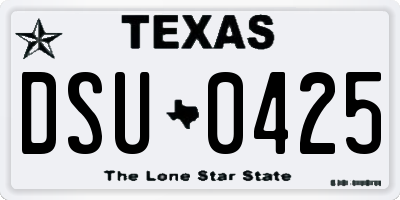TX license plate DSU0425