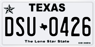TX license plate DSU0426