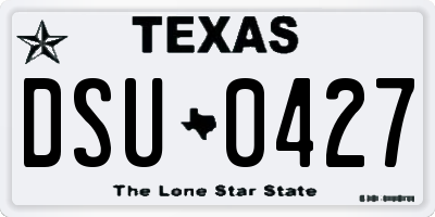 TX license plate DSU0427