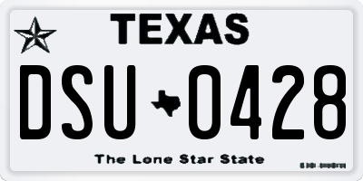 TX license plate DSU0428