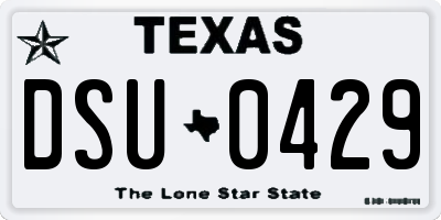 TX license plate DSU0429