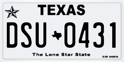 TX license plate DSU0431