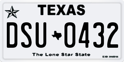 TX license plate DSU0432