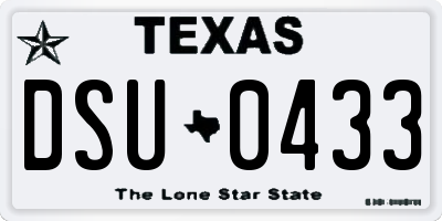 TX license plate DSU0433