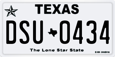 TX license plate DSU0434