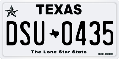 TX license plate DSU0435