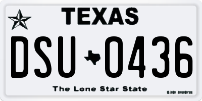 TX license plate DSU0436