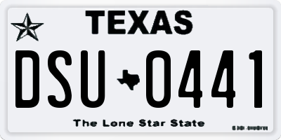 TX license plate DSU0441