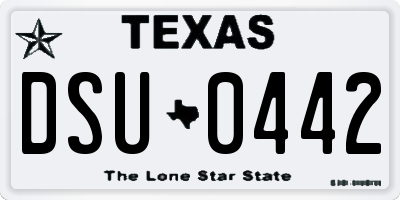 TX license plate DSU0442
