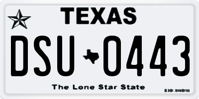 TX license plate DSU0443