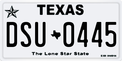 TX license plate DSU0445