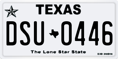 TX license plate DSU0446