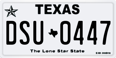 TX license plate DSU0447