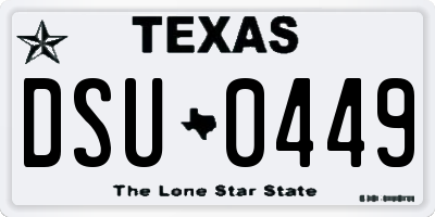 TX license plate DSU0449