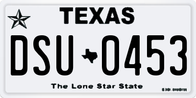 TX license plate DSU0453
