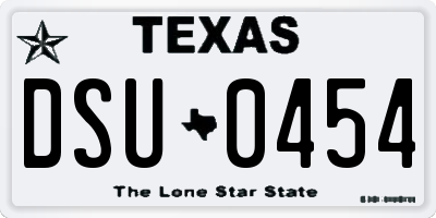 TX license plate DSU0454