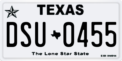 TX license plate DSU0455