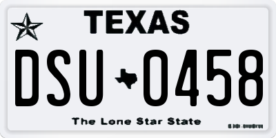 TX license plate DSU0458