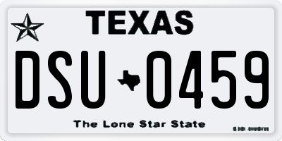 TX license plate DSU0459