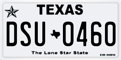 TX license plate DSU0460