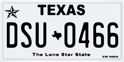 TX license plate DSU0466