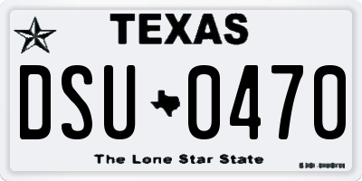TX license plate DSU0470