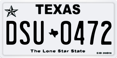 TX license plate DSU0472