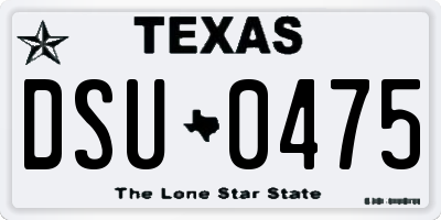 TX license plate DSU0475