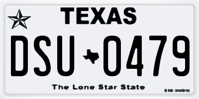 TX license plate DSU0479