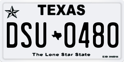 TX license plate DSU0480