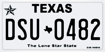TX license plate DSU0482