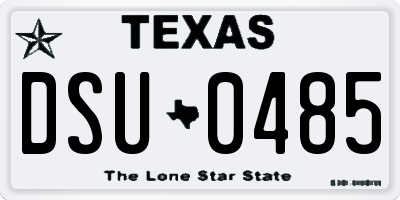 TX license plate DSU0485