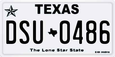 TX license plate DSU0486