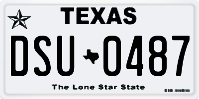 TX license plate DSU0487