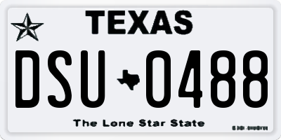 TX license plate DSU0488