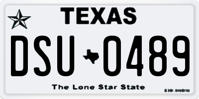 TX license plate DSU0489