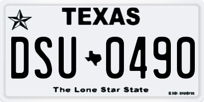 TX license plate DSU0490