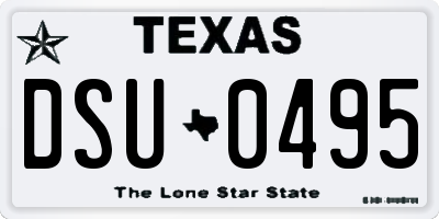 TX license plate DSU0495